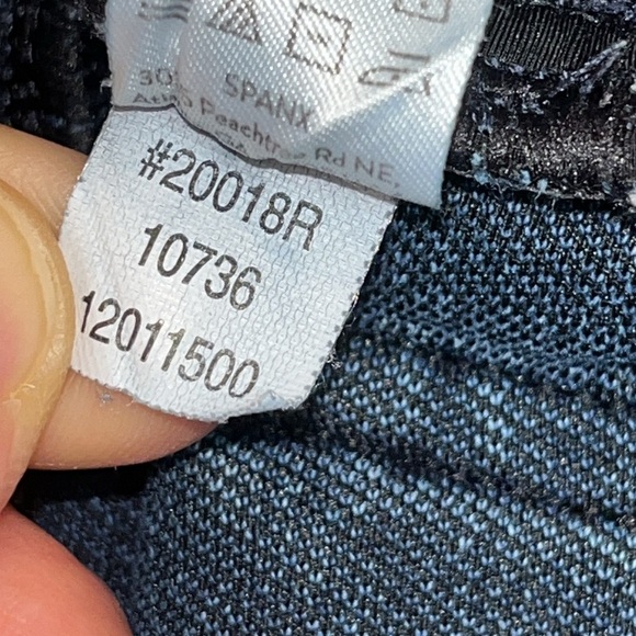 SPANX Jean-ish Ankle Leggings Twilight Rinse Dark Lined Pants 20018R Size L - Picture 10 of 11